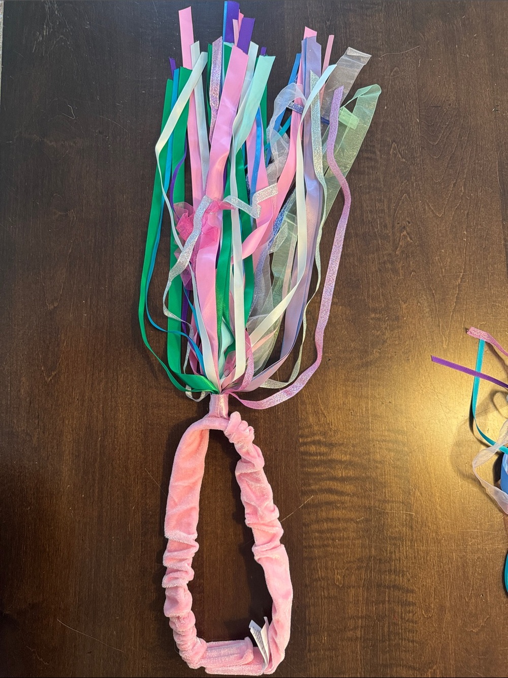 Hanna andersson Pink Velvet ribbon unicorn tail
